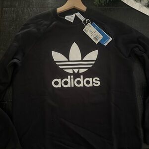 Adidas Men's Black Crewneck Sweater